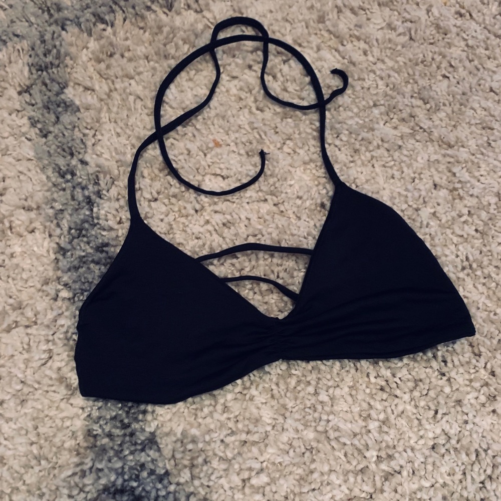 L SPACE black tie back bikini top